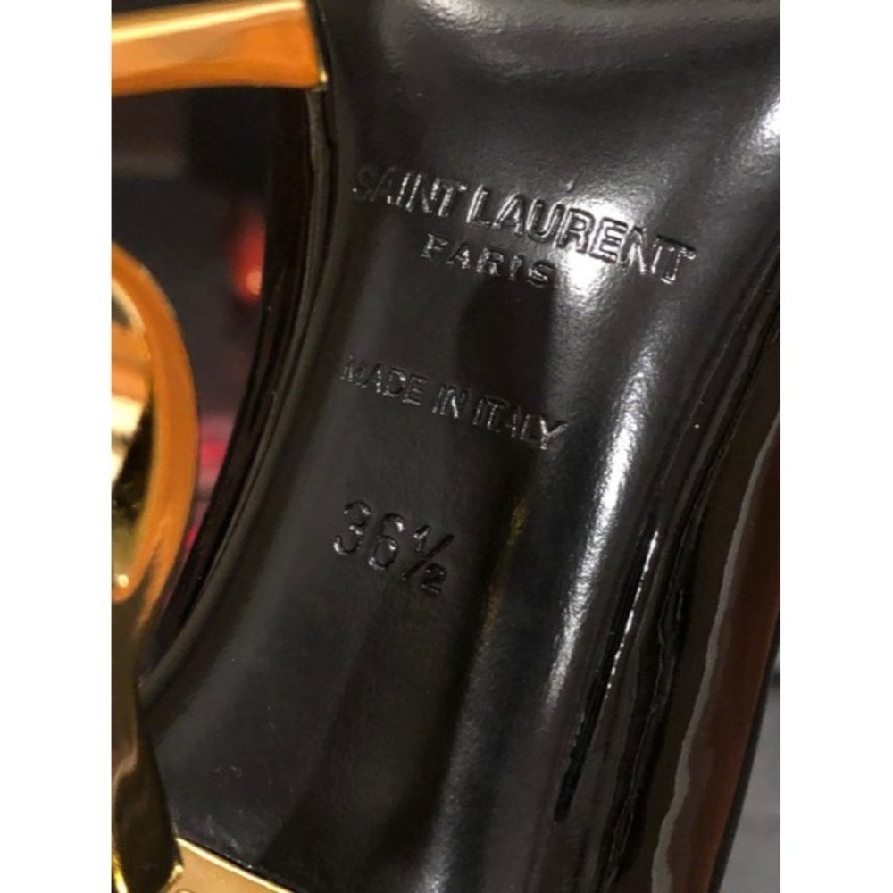 SAINT LAURENT Black Opyum Patent Leather Pumps Size Eu:36.5 - Picture 9 of 11